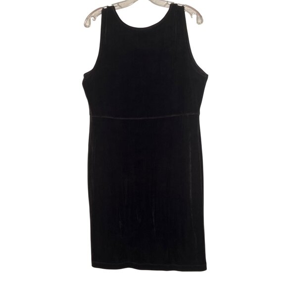 Carole Little Black Velvet Dress & Glitter Cardigan Set Size 10 Career VTG Y2K - Picture 12 of 16